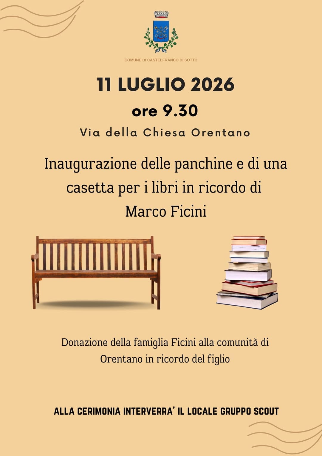 Inaugurazione panchine in ricordo di Marco Ficini