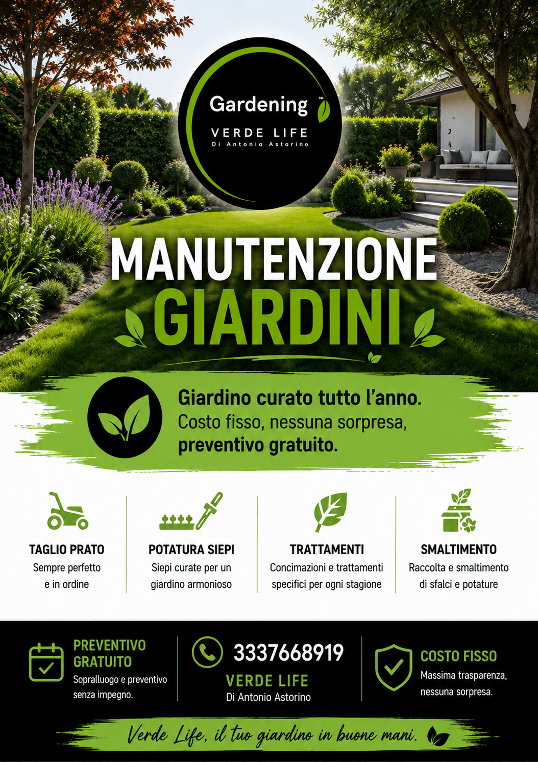 Manutenzione giardino zero pensieri