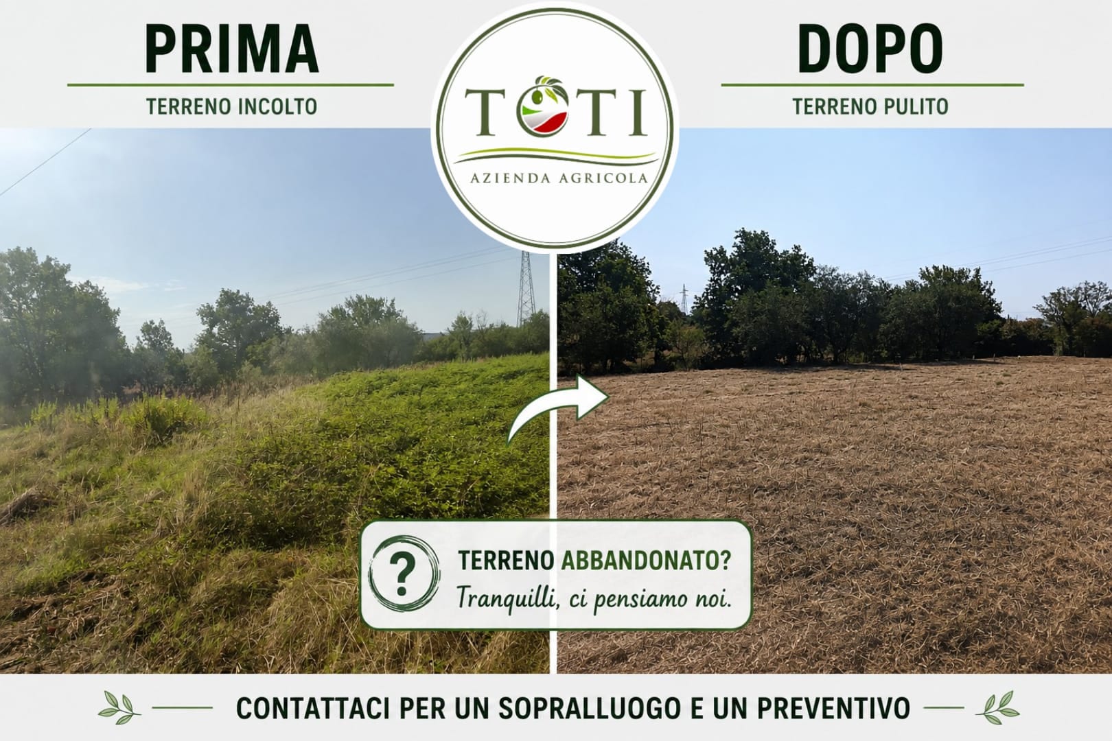 🌿 RECUPERO E PULIZIA TERRENI